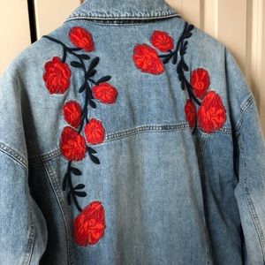 NWOT Free People Rosabella Denim Trucker Coat